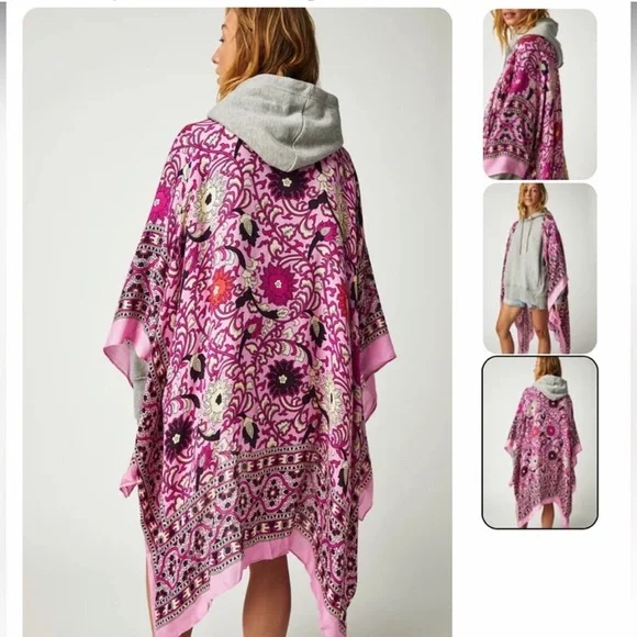 Free People Vibrant Pink and Purple Kimono - Picture 2 of 11